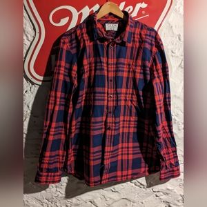 Thomas pink plaid button down shirt